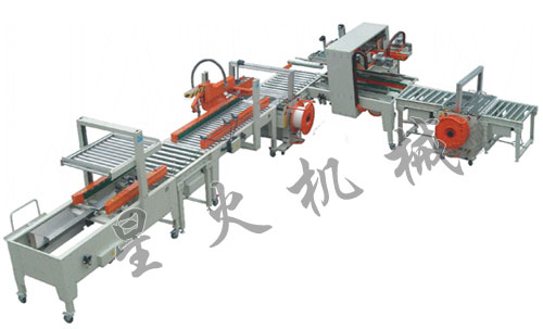 XFK-7自動折蓋封箱井字形捆紮生產線
